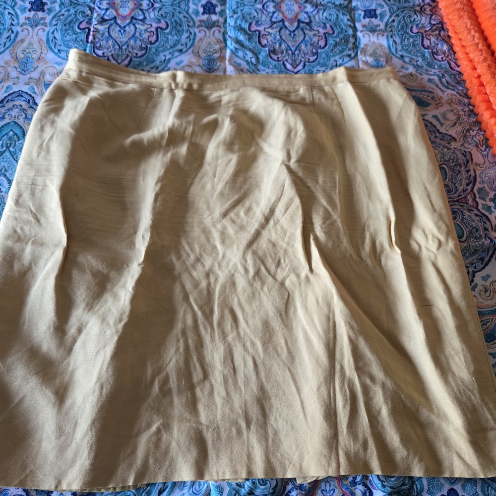 Classic Cream A-Line Women's Skirt